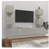 Image de Ensemble de meubles TV 6 pcs Gris béton Bois d ingénierie