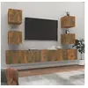 Image de 6-delige Tv-meubelset bewerkt hout gerookt eikenkleurig3114267