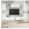 Image de Ensemble de Meubles TV 7 pcs Centres de Divertissement Armoires Multimédia Meubles de Salle de Séjour Intérieur Blanc Bois d'Ingénierie