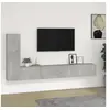 Image de Ensemble de meubles TV 3 pcs Gris béton Bois d ingénierie