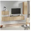 Image de Ensemble de meubles TV 4 pcs Chêne sonoma Bois d ingénierie