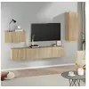 Image de Ensemble de meubles TV 4 pcs Chêne sonoma Bois d ingénierie