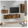Image de Ensemble de meubles TV 4 pcs Chêne fumé Bois d'ingénierie3114339