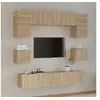 Image de Ensemble de meubles TV 8 pcs Chêne sonoma Bois d ingénierie