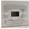 Image de Ensemble de meubles TV 8 pcs Gris béton Bois d'ingénierie3114417
