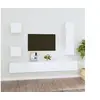 Image de 5-delige Tv-meubelset bewerkt hout wit3114446