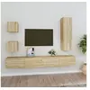 Image de Ensemble de meubles TV 5 pcs Chêne sonoma Bois d'ingénierie3114448