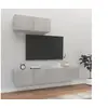 Image de Ensemble de meubles TV 3 pcs Gris béton Bois d ingénierie