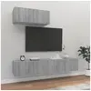 Image de Ensemble de meubles TV 3 pcs Sonoma gris Bois d'ingénierie3114476