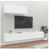 Image de Ensemble de meubles TV 3 pcs Blanc Bois d ingénierie