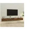 Image de 3-delige Tv-meubelset bewerkt hout gerookt eikenkleurig3114483