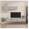 Image de Ensemble de meubles TV 7 pcs Gris béton Bois d'ingénierie