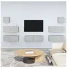 Image de Ensemble de meubles TV 7 pcs Gris béton Bois d'ingénierie3114545