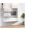 Image de Ensemble de Meubles TV 6 pcs Centres de Divertissement Armoires Multimédia Meubles de Salle de Séjour Intérieur Blanc Bois d'Ingénierie