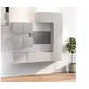 Image de Ensemble de meubles TV 6 pcs Gris béton Bois d'ingénierie3114553