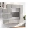 Image de Ensemble de meubles TV 7 pcs Gris béton Bois d'ingénierie3114561