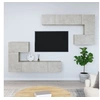 Image de Meuble TV mural Gris béton Bois d ingénierie