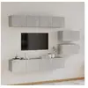 Image de Ensemble de meubles TV 6 pcs Gris béton Bois d ingénierie