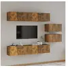 Image de Ensemble de meubles TV 6 pcs Chêne fumé Bois d'ingénierie