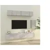 Image de Ensemble de meubles TV 6 pcs Gris béton Bois d ingénierie