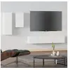 Image de Ensemble de meubles TV 4 pcs Blanc Bois d'ingénierie3114622