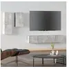 Image de Ensemble de Meubles TV 4 pcs Centres de Divertissement Armoires Multimédia Meubles de Salle de Séjour Intérieur Gris Béton Bois d'Ingénierie