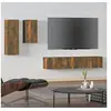 Image de Ensemble de meubles TV 4 pcs Chêne fumé Bois d'ingénierie3114627