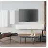 Image de 4-delige Tv-meubelset bewerkt hout wit3114630