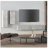 Image de Ensemble de meubles TV 4 pcs Gris béton Bois d'ingénierie3114633