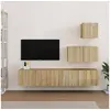 Image de Ensemble de meubles TV 4 pcs Chêne sonoma Bois d'ingénierie3114640