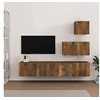 Image de Ensemble de meubles TV 4 pcs Chêne fumé Bois d'ingénierie3114643