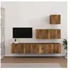 Image de Ensemble de meubles TV 4 pcs Chêne fumé Bois d'ingénierie3114651