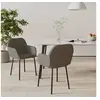Image de Lot de 2 chaise H. 76 cm interieur gris en metal