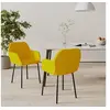 Image de Lot de 2 chaise en plastique non pliable interieur H. 76 cm jaune