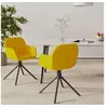 Image de Lot de 2 chaise interieur non pliable H. 79.5 cm en plastique jaune