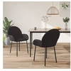 Image de Lot de 2 chaise H. 78.5 cm non pliable interieur en plastique noir