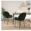 Image de Lot de 2 chaise interieur non pliable H. 78.5 cm en plastique vert