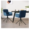 Image de Lot de 2 chaise en plastique non pliable H. 83.5 cm interieur bleu