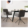 Image de Lot de 2 chaise en plastique non pliable interieur H. 83.5 cm gris