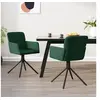 Image de Lot de 2 chaise interieur non pliable H. 83.5 cm en plastique vert