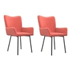 Image de Lot de 2 chaise H. 81.5 cm non pliable en plastique interieur rose
