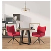 Image de Lot de 2 chaise H. 85.5 cm non pliable interieur en plastique rouge