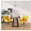 Image de Lot de 2 chaise interieur non pliable en plastique H. 85.5 cm jaune