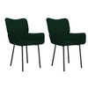 Image de Lot de 2 chaise interieur non pliable H. 81.5 cm en plastique vert