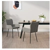 Image de Lot de 2 chaise en plastique non pliable interieur H. 82 cm gris
