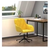 Image de Chaise pivotante de bureau Jaune Velours