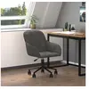 Image de Chaise pivotante de bureau Gris foncé Velours