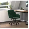Image de Chaise pivotante de bureau Vert foncé Velours
