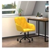 Image de Chaise pivotante de bureau Jaune Velours