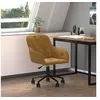 Image de Chaise pivotante de bureau Marron Velours